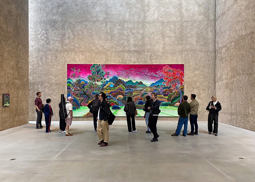 A guided tour in progress at KÖNIG GALERIE, Berlin