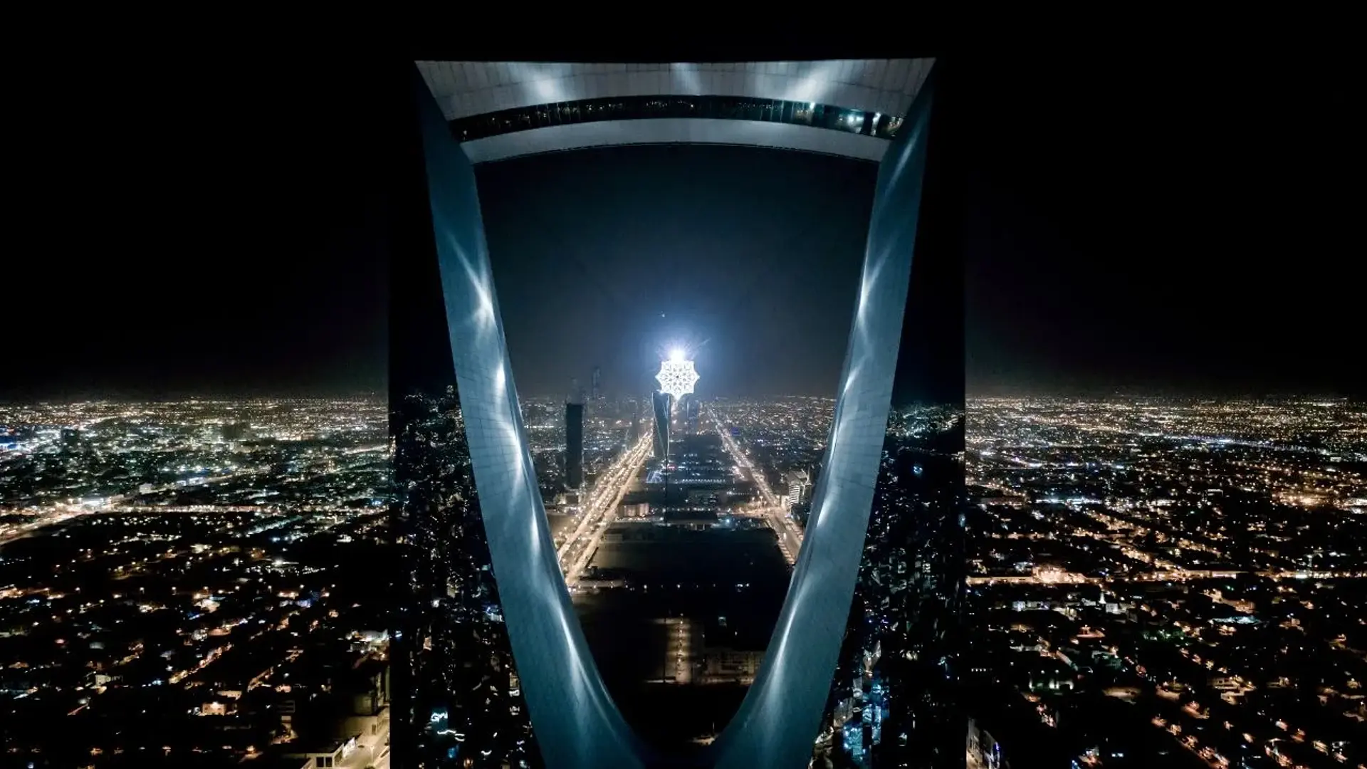 Koert Vermeulen's Star in Motion, a suspended public art installation at Noor Riyadh 2021