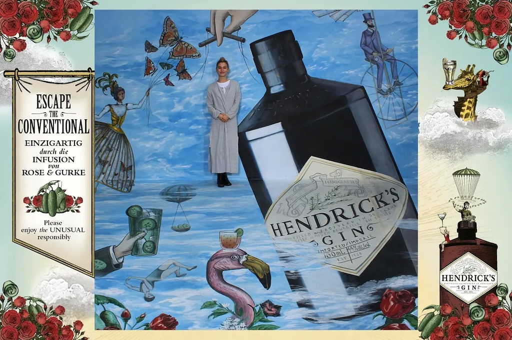 Hendrick's Gin anamorphic art installation public engagement Berlin Botanische Nacht