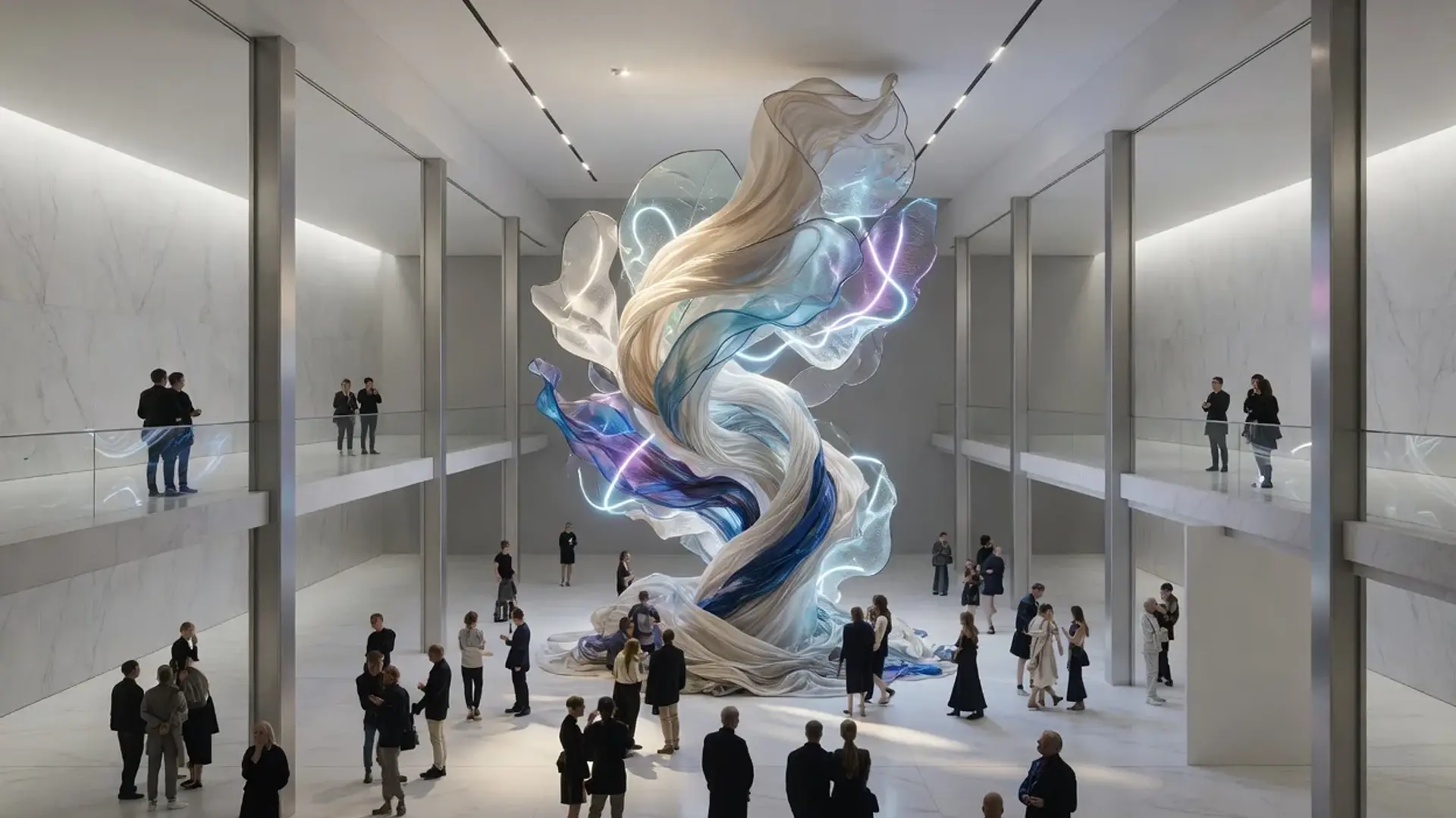 Large-scale cultural brand installation in immersive gallery space