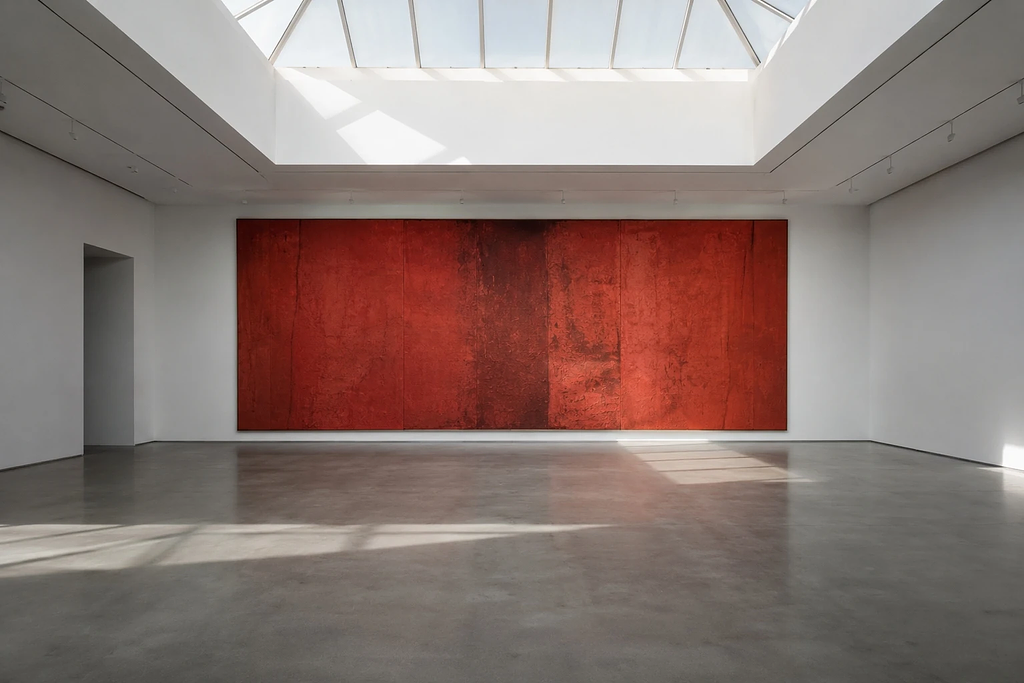 Contemporary art gallery interior representing long-term cultural thinking in brand strategy