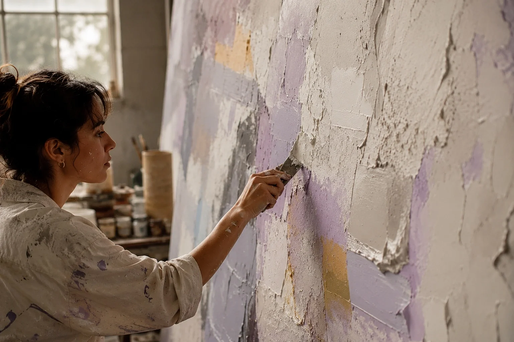 Artist working on canvas representing authentic cultural collaboration and cultural capital for brands